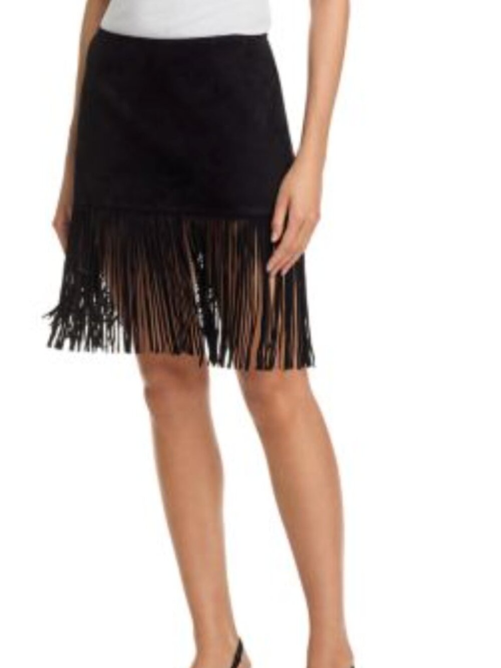 NWT Frame Black Suede Saddle Skirt